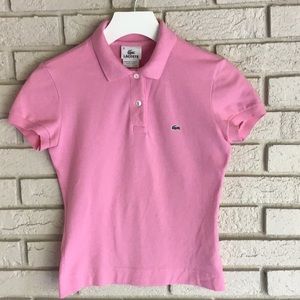 Lacoste Women’s Pink Polo Shirt Sz 36